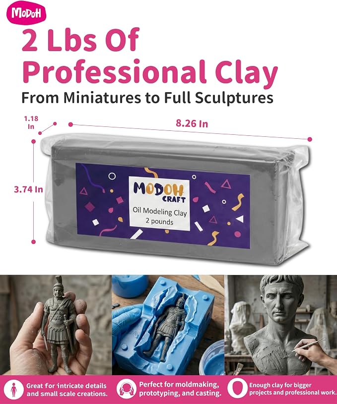 Plasticine Oil Based Non Drying Clay - Image 6