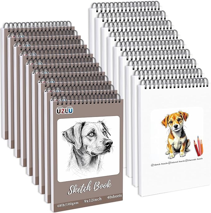 18 Pcs Sketch Book Bulk 9 x 12 In 720 Sheets Top Spiral Bound Sketch Pad - Image 8