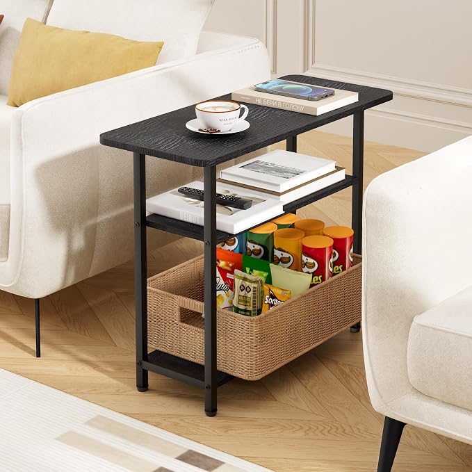 SLEEPING LAMB Side Table for Living Room, 3-Tier End Table for Small Space - Image 2