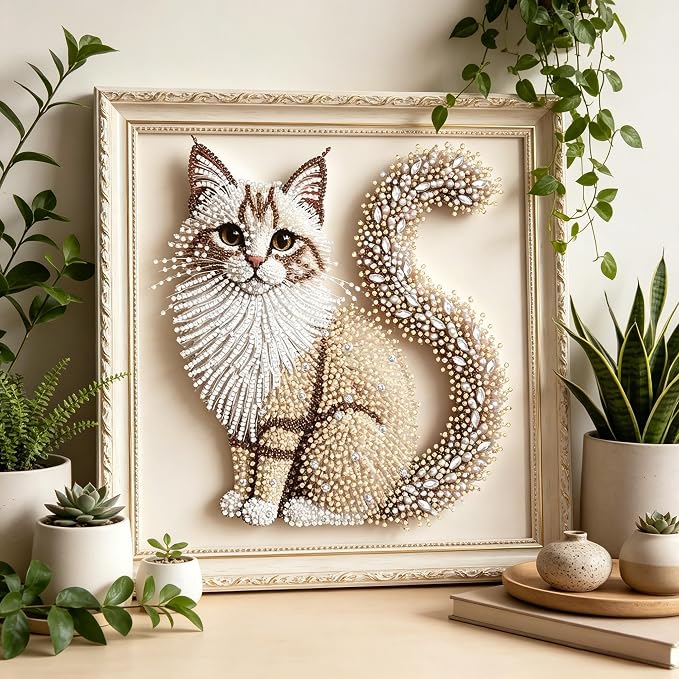 OJTOYART 5D Cat Special Shape Diamond Art Kits - Image 2