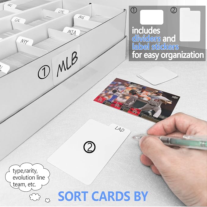 YYDS 4 Pack Trading Card Storage Box, Baseball Card Storage - Image 3