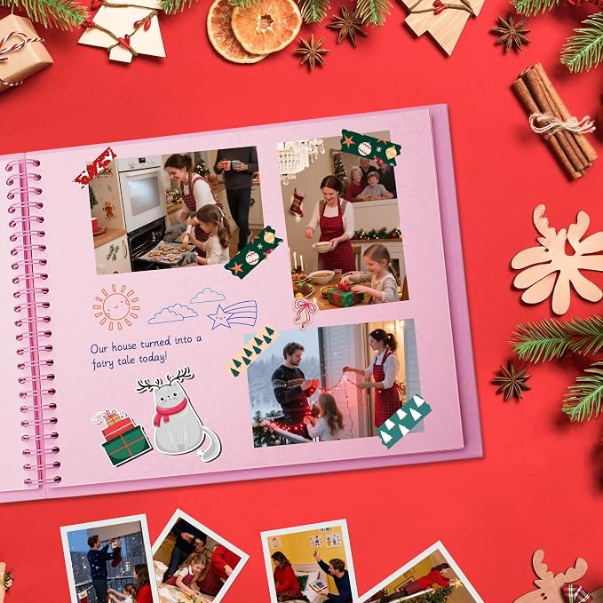 Scrapbook 7x7 Inch DIY Scrapbook Album Hardcover Kraft Paper 40 pages/20 sheets - Image 9