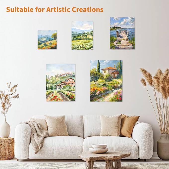 FIXWAL Canvas Boards for Painting 10 Pack, - Image 6