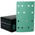 3" x 5" (80mm x 133mm) 14-Hole 180 Grit Sanding Sheets - Fits Festool RTS 400 & Mirka Deos 353 - Heavy-Duty Hook & Loop Film Abrasives - Sandpaper for Sheet Sanders - 50 Pack Box