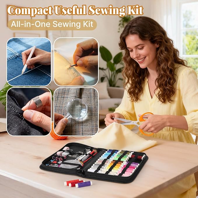 Coquimbo Sewing Kit Travel for Adults, 160 Pieces Sewing Supplies - Image 5