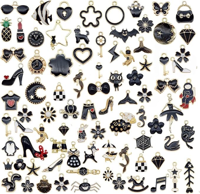 30pcs Mixed Enamel Charms Pendants by JulieWang-FortheLoveofHandmade