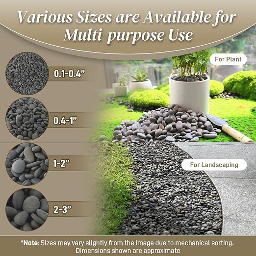 Quibbay 5 lbs Pebbles, 0.1-0.4 Inch Small Pebbles - Image 6