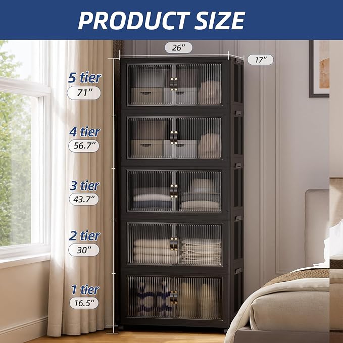 SAILUN 145Gal/580Qt Collapsible & Stackable Storage Bins - Image 3