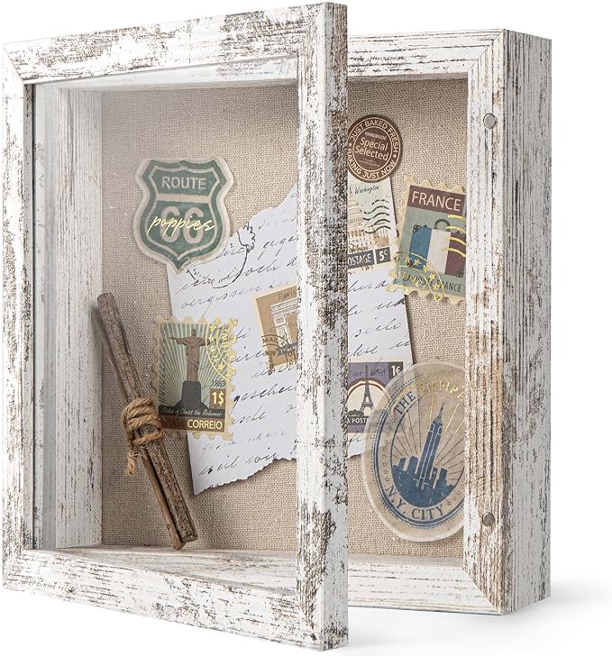 8x8 Shadow Box Frame with Soft Linen Back by Califortree