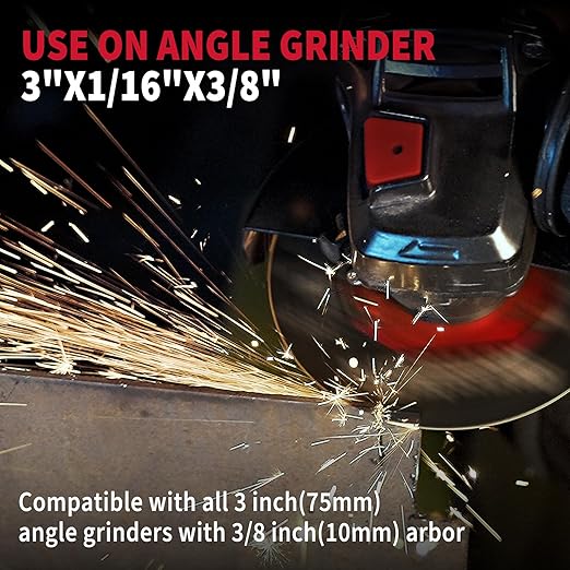 55 Pack Cut Off Wheels 3 Inch, Thin 3" x1/16 x3/8" Metal & Stainless Steel Cutting Wheel for Angle Grinder, Cutting Discs with Aggressive Cutting