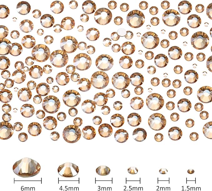 2000 Pcs Champagne Crystal Rhinestones Bulk - Image 2