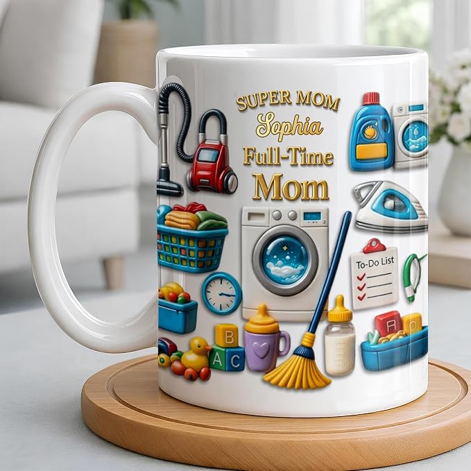 Personalized Mom Mug Gift, Mother Life Coffee Cup - Image 2