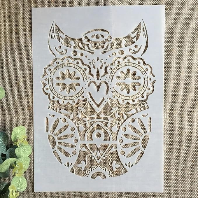 TIAMECH A4 Reusable Mandala Owl Stencil - Image 6