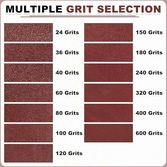 HARFINGTON 3 x 24 Inch Sanding Belts, 10 Pcs 50 Grit Aluminum Oxide Abrasive Belt Sander File Belt for Woodworking, Metal Polishing, Knife Sharpener