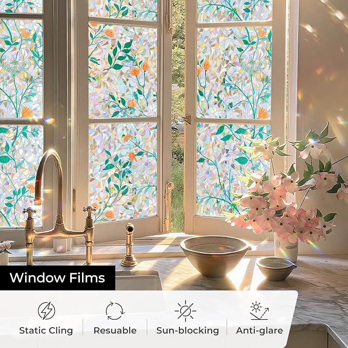 ADD.HERES Window Privacy Film, Stained Glass Decorative Static Cling, Removable - Image 5
