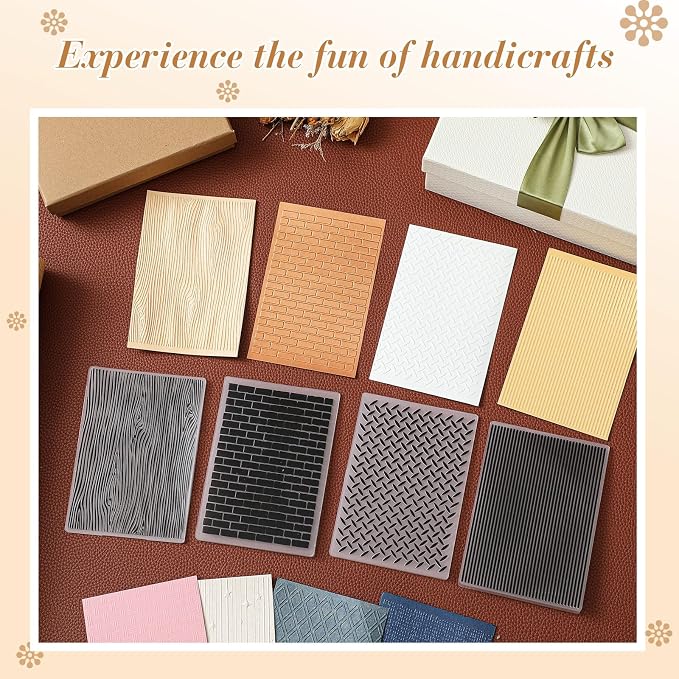 Geiserailie 8 Pcs Embossing Folders 2d/3D Embossing Machine Template Paper Card - Image 6