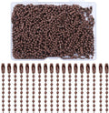Lemonkey 100Pcs Ball Beads Chains Bulk, Coffee Keychains Rings Metal Chains by Lemonkey