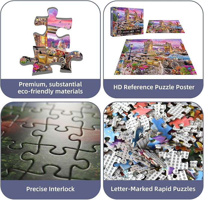London Bridge Puzzles for Adults 1000 Pieces, Challenging Jigsaw Puzzles for - Image 7