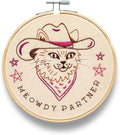 FUNATIC Meowdy Partner Embroidery Kit | Funny Beginner Needle Work Starter Set by FUNATIC