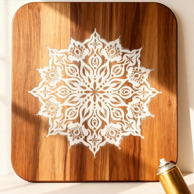 TIAMECH A4 Reusable Mandala Rangoli Stencil - Image 2