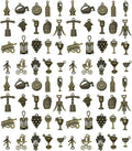 WOCRAFT 60pcs Antique Bronze Wine Bracelet Charms by WOCRAFT