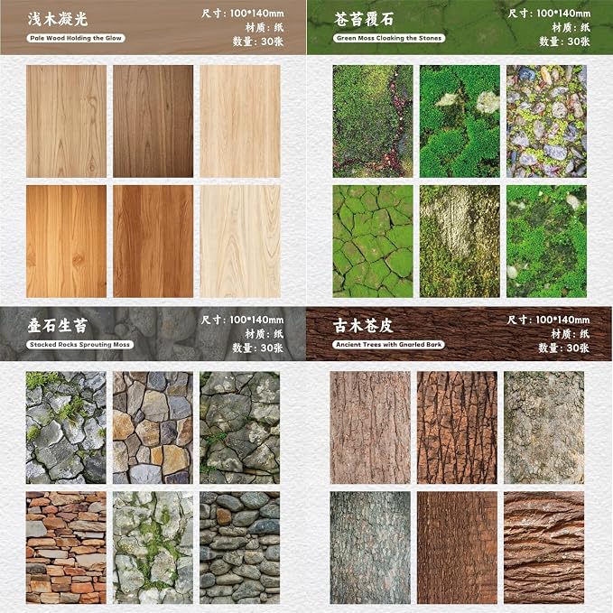 180 Sheets Aesthetic Scrapbook Paper Kit, 4x5.5 Vintage Nature Ephemera - Image 2