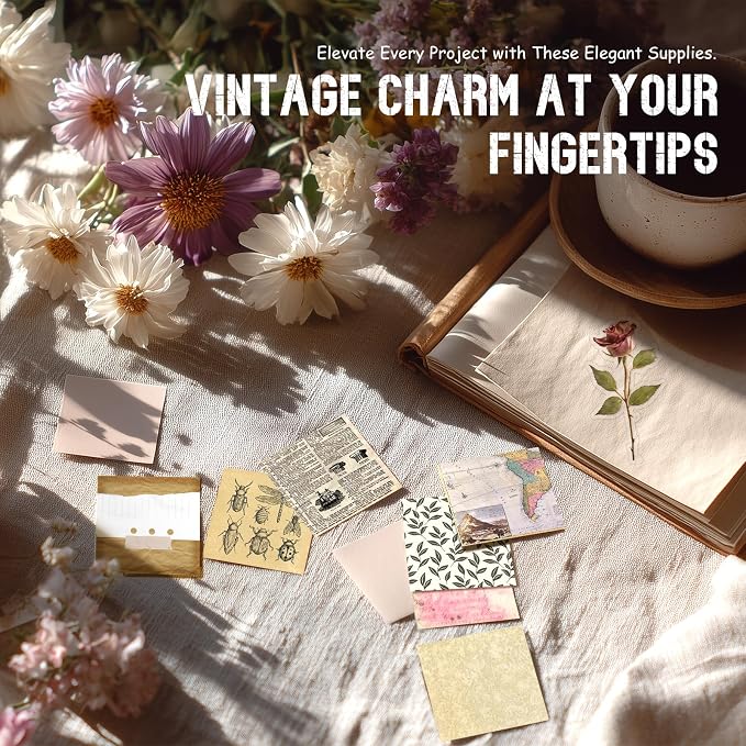 slapaflife 450 PCS Vintage Scrapbook Supplies Junk Journal Supplies, Scrapbook - Image 5