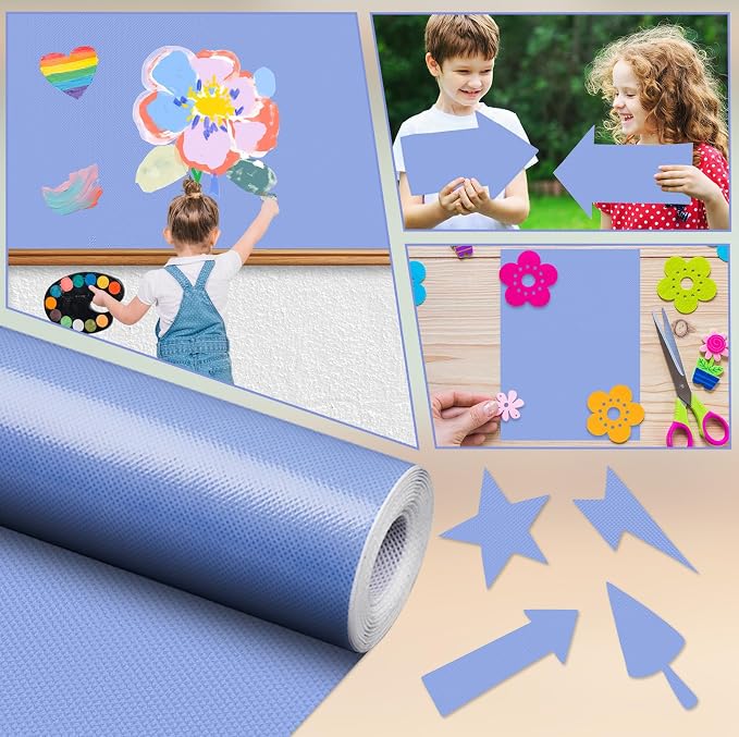 Inkspire Blue Purple Bulletin Board Paper Roll, 14.8FTx47IN Large Reusable - Image 5
