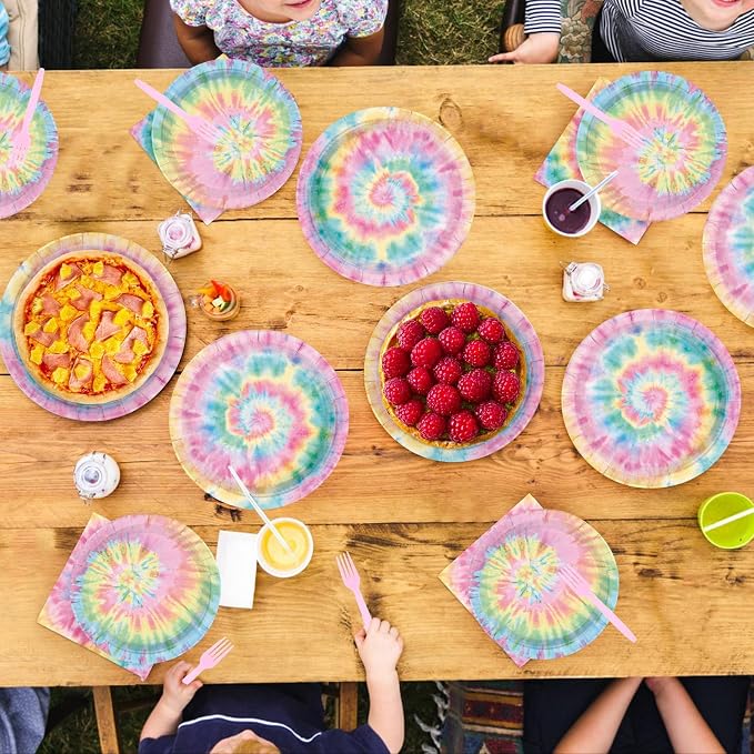 200Pcs Tie Dye Party Decorations - Image 7