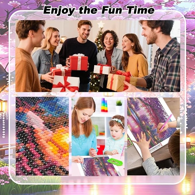 VeGuude Diamond Art Kits for Adults, Full Drill Diamond Art Flowers Kits for - Image 9