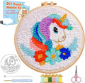 TCDZMYGS Punch Needle Kits, Cute Flower Horse Punch Needle Kits by TCDZMYGS