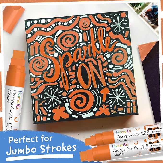 5 Orange Paint Pens - Image 6