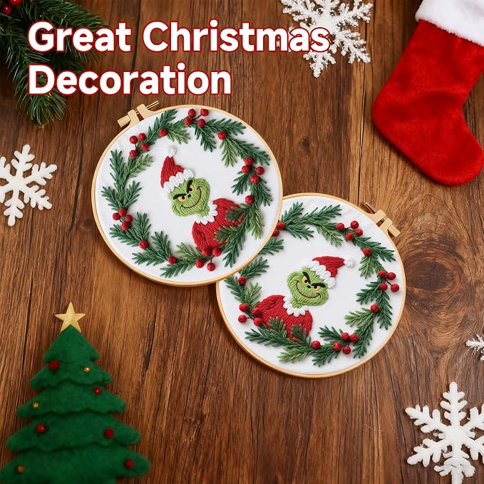 BBLYBD Christmas Embroidery Kit, 1 Set Cross Stitch Craft Kit - Image 4