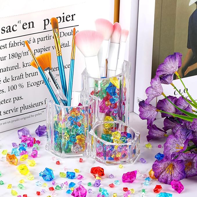 Syhood 570 Pcs 5 Sizes Multicolor Fake Acrylic Gems Crushed Ice Rocks Plastic - Image 6