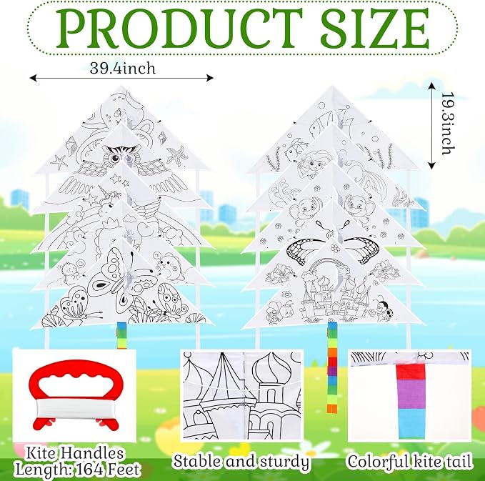 Libima 30 Pack Large Kites for Kids and Adults Bulk 39.4 Inch DIY Making Kit - Image 2