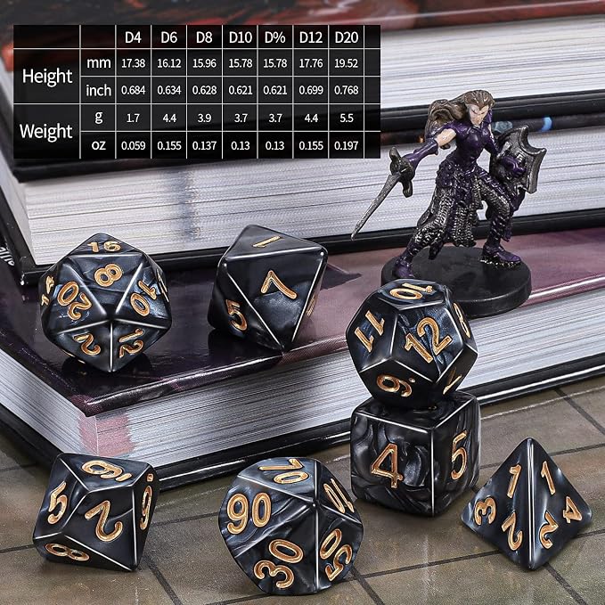 CiaraQ 182pcs Polyhedral Dice Set - Image 6