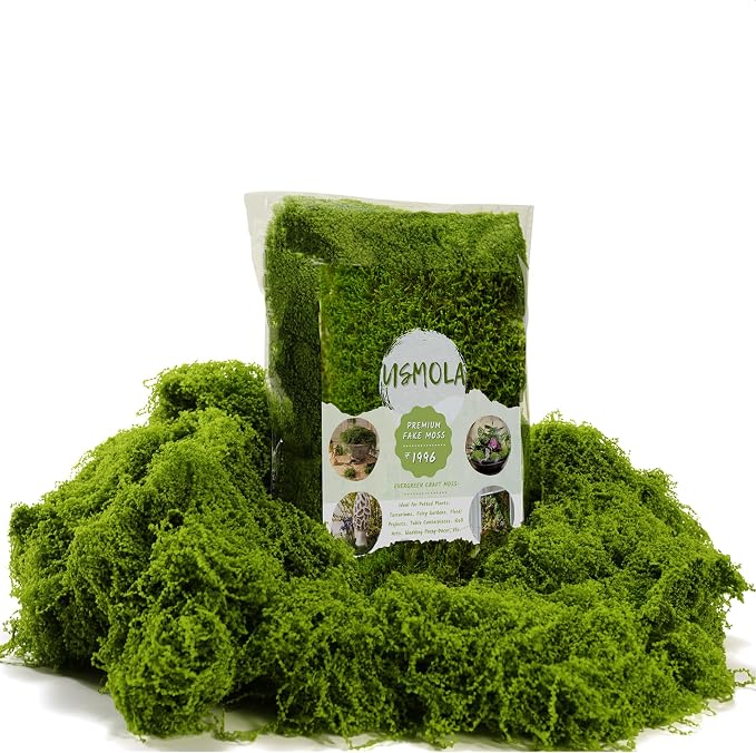 USMOLA 3.5OZ Fake Moss for Plants Indoor by USMOLA