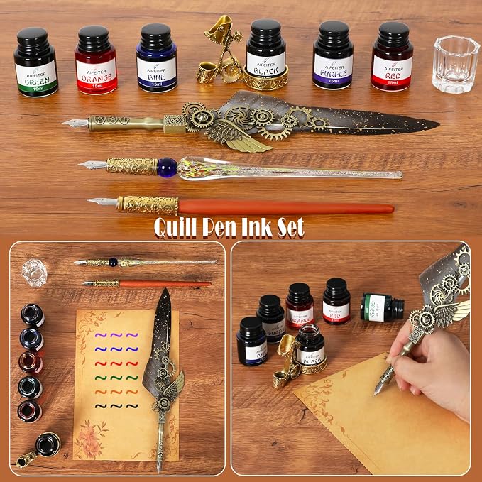 Aifeiter Feather Pen Ink Set - Image 2