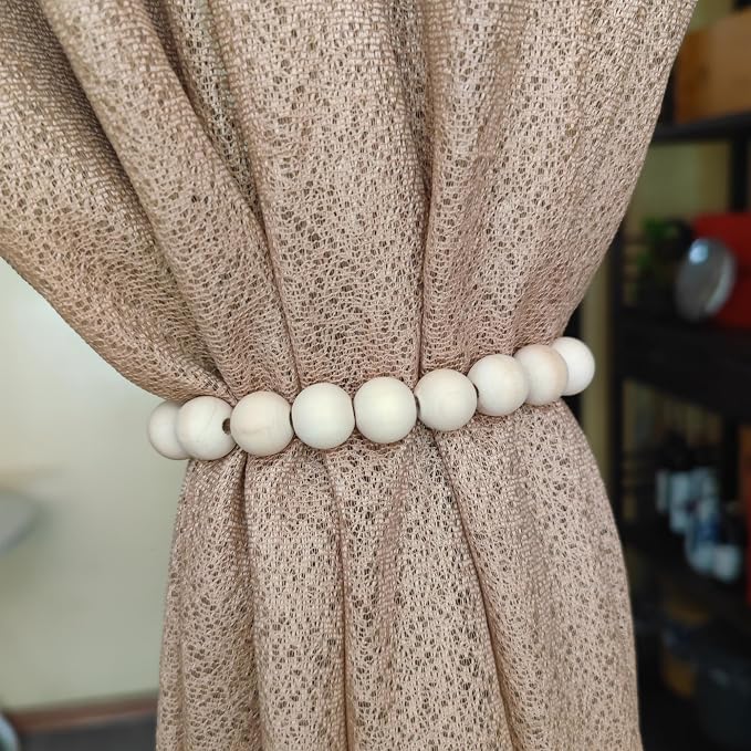 240PCS Natural Round Wooden Beads - Image 5