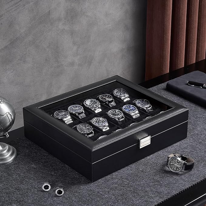 ProCase Watch Box Organizer, 18 Slot Watch Display Case - Image 3