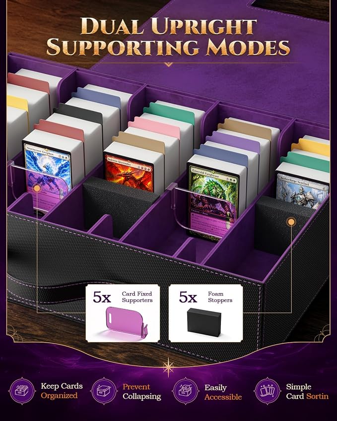 MoKo Trading Card Storage Box for MTG, 3900+Capacity, Top Loaders Organizer Case - Image 5