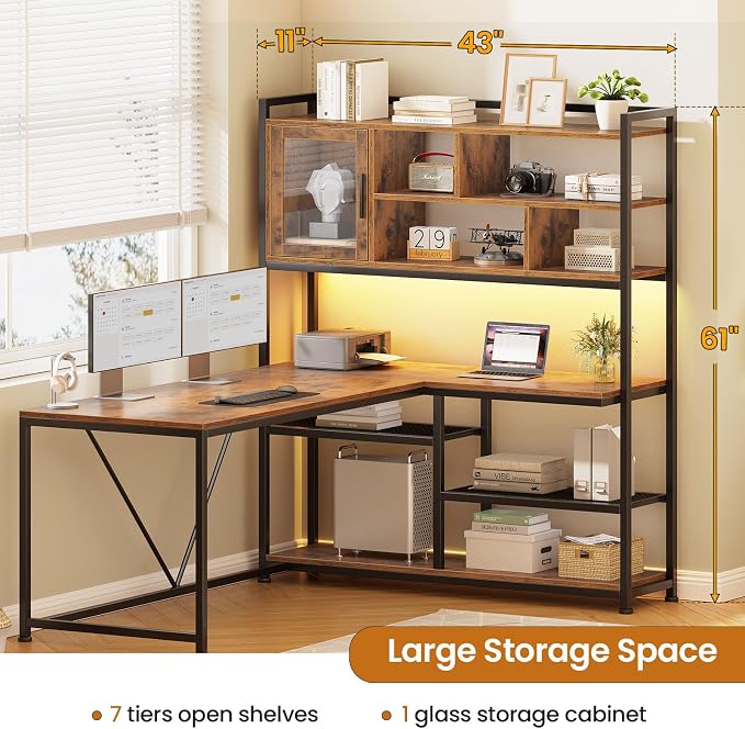 SEDETA L Shaped Computer Desk, L Shaped Corner Desk - Image 2