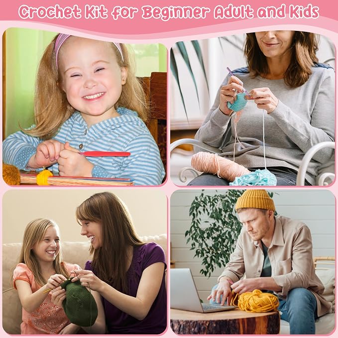 Aeelike Learn to Crochet Kits for Beginner, Crochet Starter Kit - Image 8