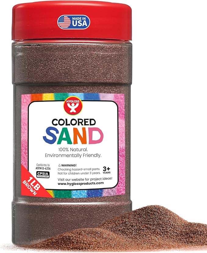 Hygloss Colored Sand for Crafts – 1 lb Bottle by HyglossProductsInc