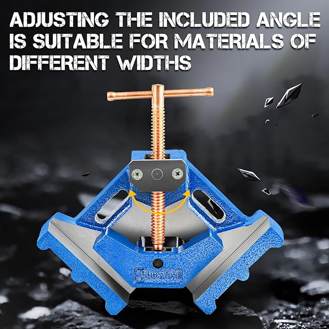 W045C Ductile Iron Welding Machine Angle Clamp, Heavy Duty Right Angle 90 Degrees Welding Clamps for Woodworking Corner Miter Clamp