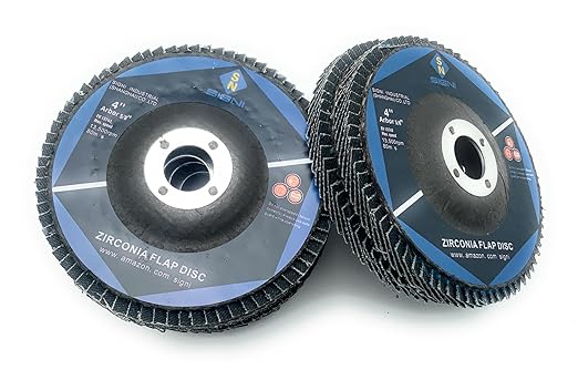 SIGNI 10-Pack Premium Zirconia Abrasive Flap disc for Angle Grinder Grinding Metal Steel (4.5 inch T29 80#)