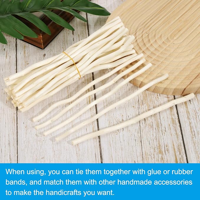 PATIKIL 50 Pcs / 2 Size Wood Log Sticks, 0.2-0.5inch in Diameter Natural - Image 4