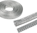 5/16" Wide Tinned Copper Braided Metal Wire Shielding Sleeve Ground Strap by BuyUneed