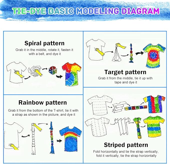 Tie Dye Kit 32 Color All-in-one Clothing Dye Kit, Permanent Fabric Dye - Image 7