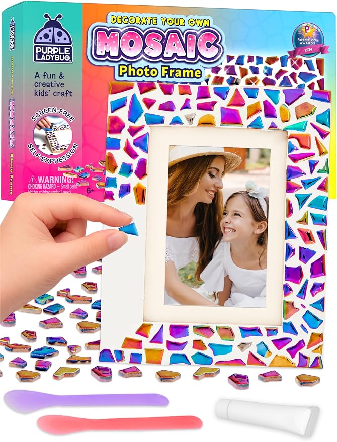 PURPLE LADYBUG Decorate Your Own Picture Frame Craft Kit by PurpleLadybug